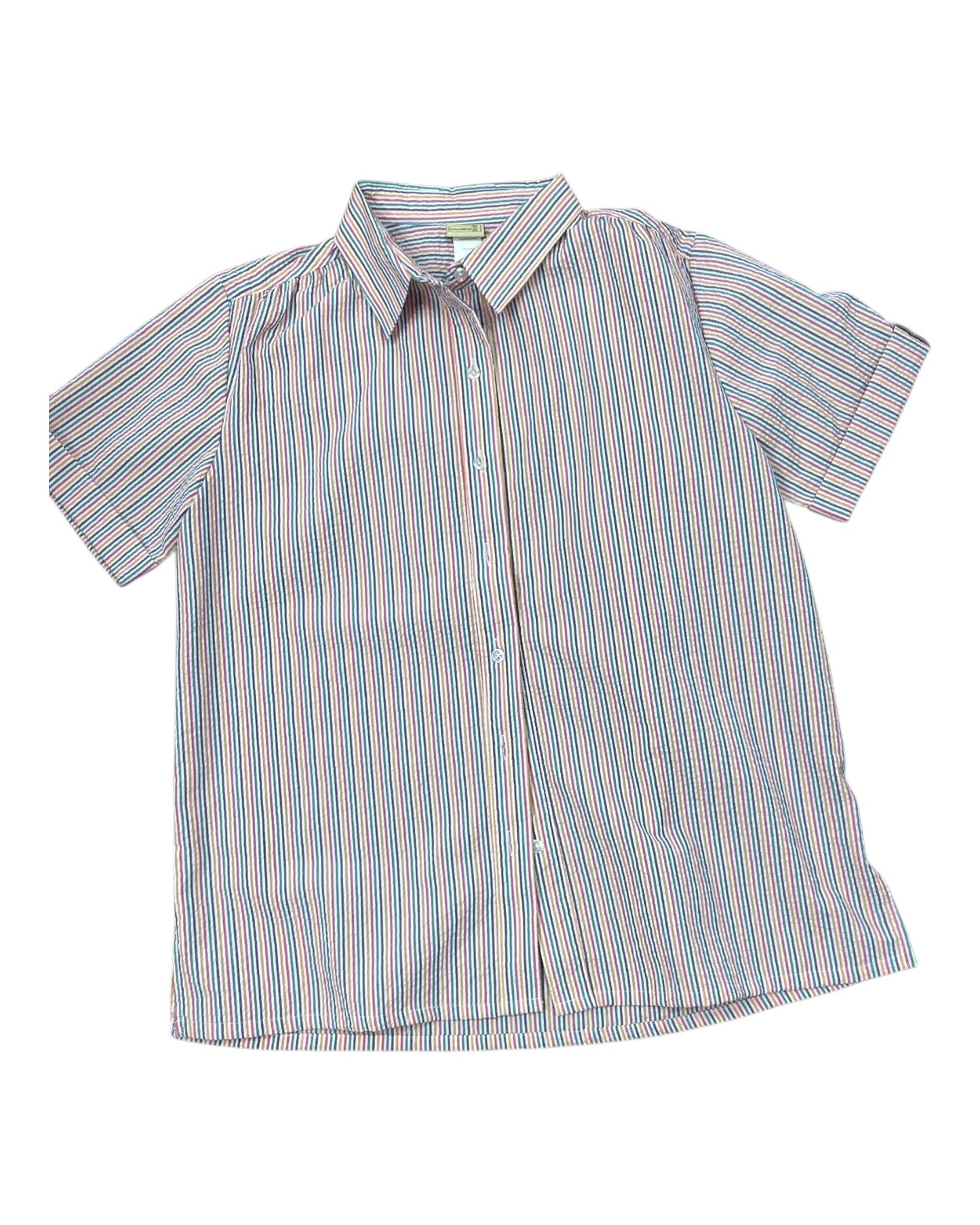 Blouse Ss By Clothes Mentor In Striped Pattern, Size:L