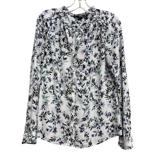 Top Ls Designer By Karl Lagerfeld In Floral Print, Size:M