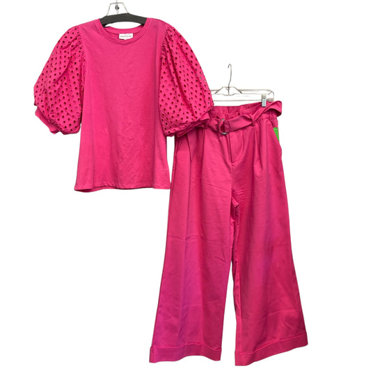 Pants Set 2Pc By Gibson In Pink, Size:12