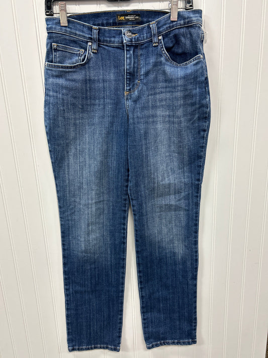 Jeans Straight By Lee In Blue Denim, Size:6