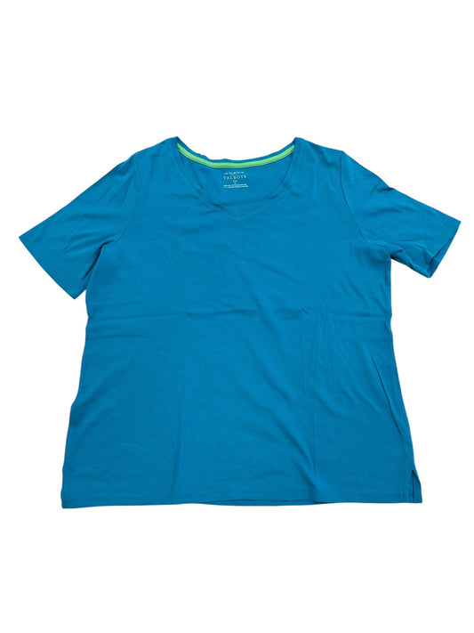 Top Ss Basic By Talbots In Blue, Size:1X