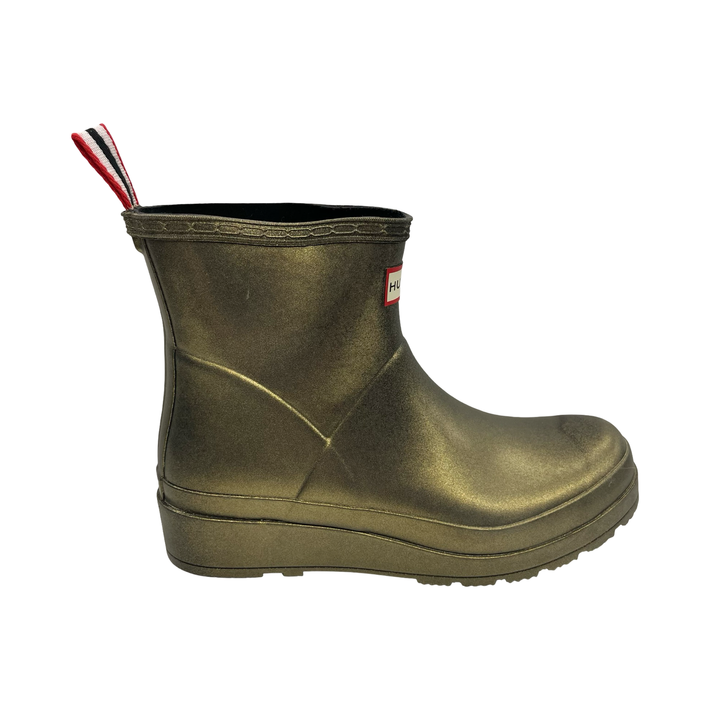 Boots Rain By Hunter In Gold, Size:7
