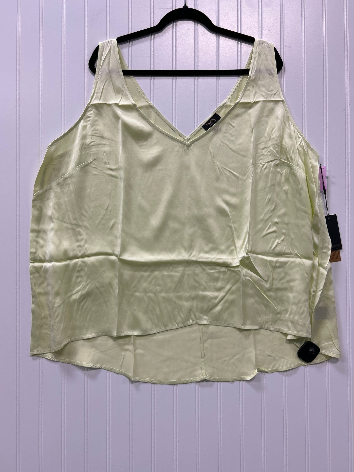 Top Sleeveless By Cmc In Yellow, Size:4X