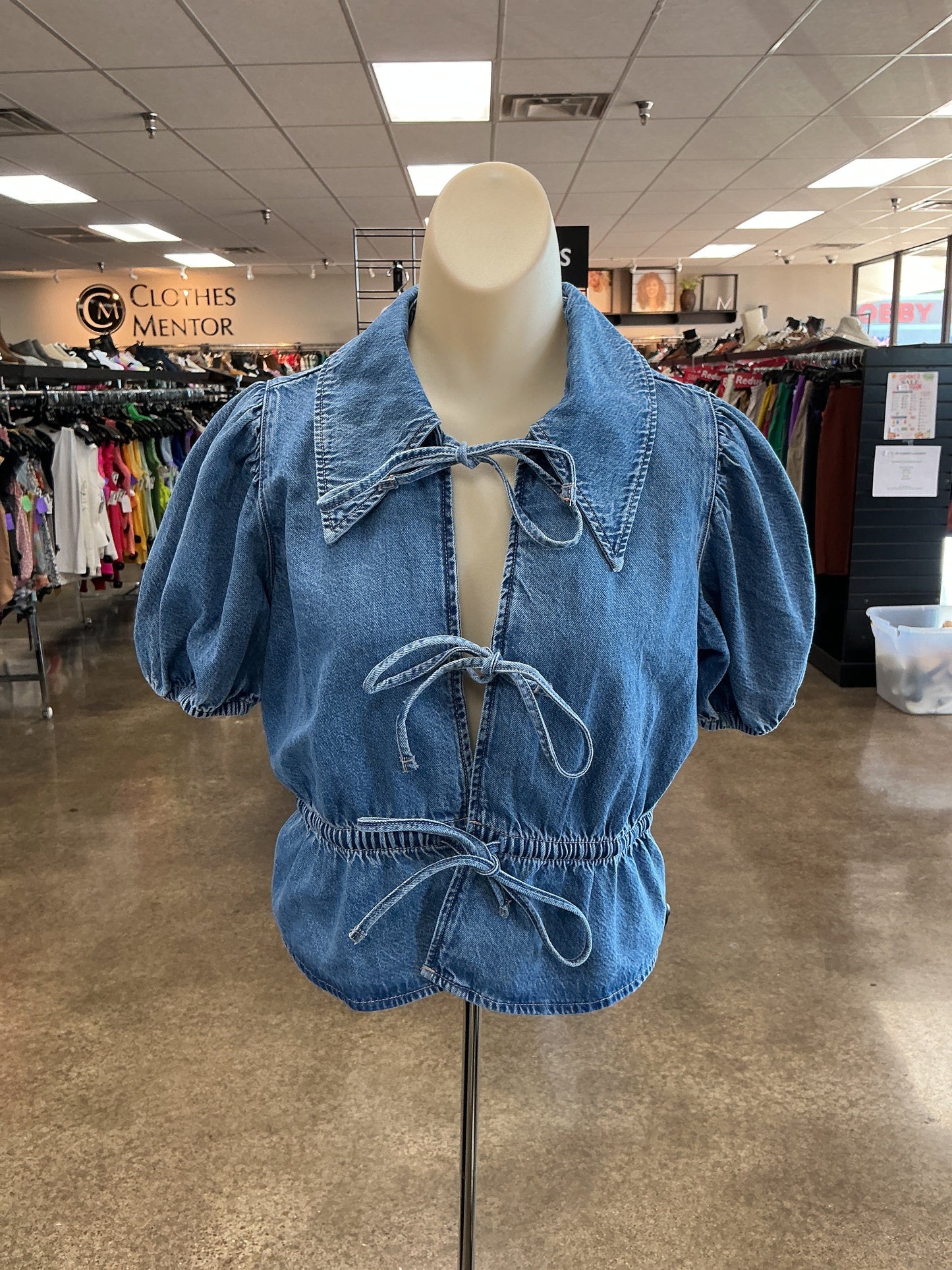 Top Ss By American Eagle In Blue Denim, Size:S