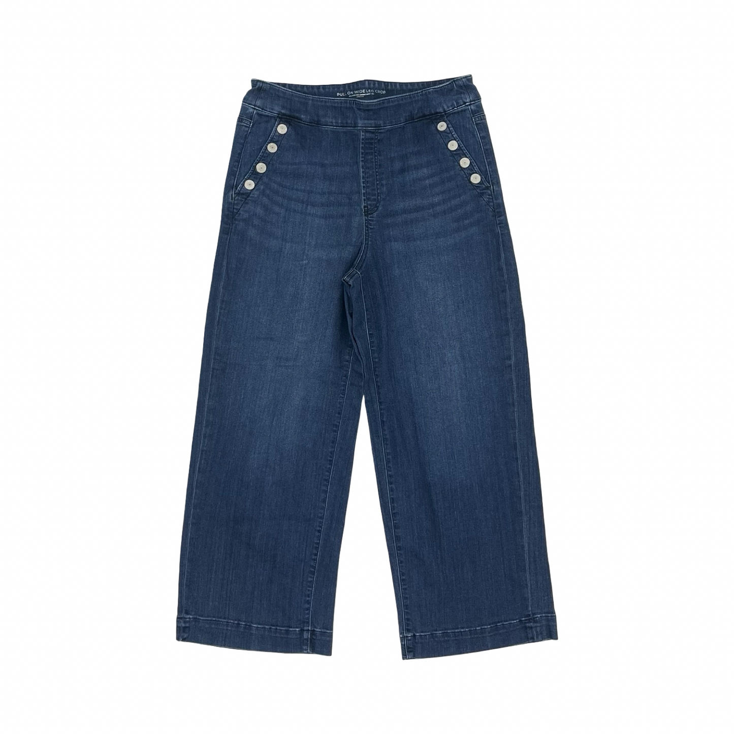 Jeans Cropped By Chicos In Blue Denim, Size:10