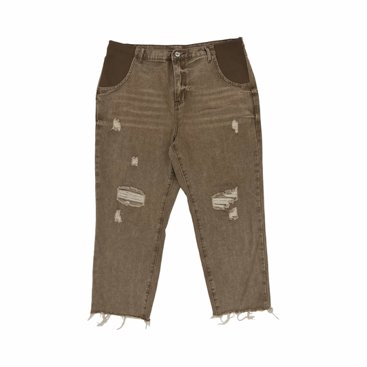 Mat Jeans By Cme In Brown Denim, Size:Xxl