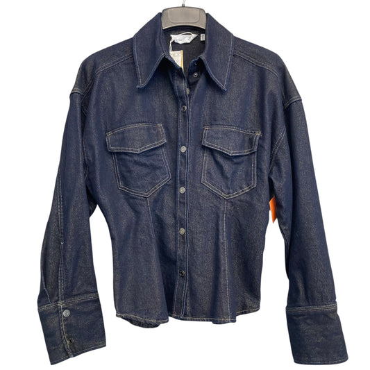 Jacket Denim By H&M In Blue Denim, Size:S