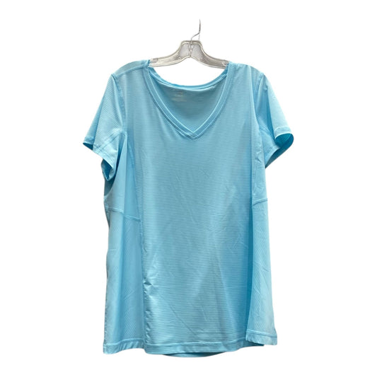 Athletic Top Ss By Tek Gear In Blue, Size:1X