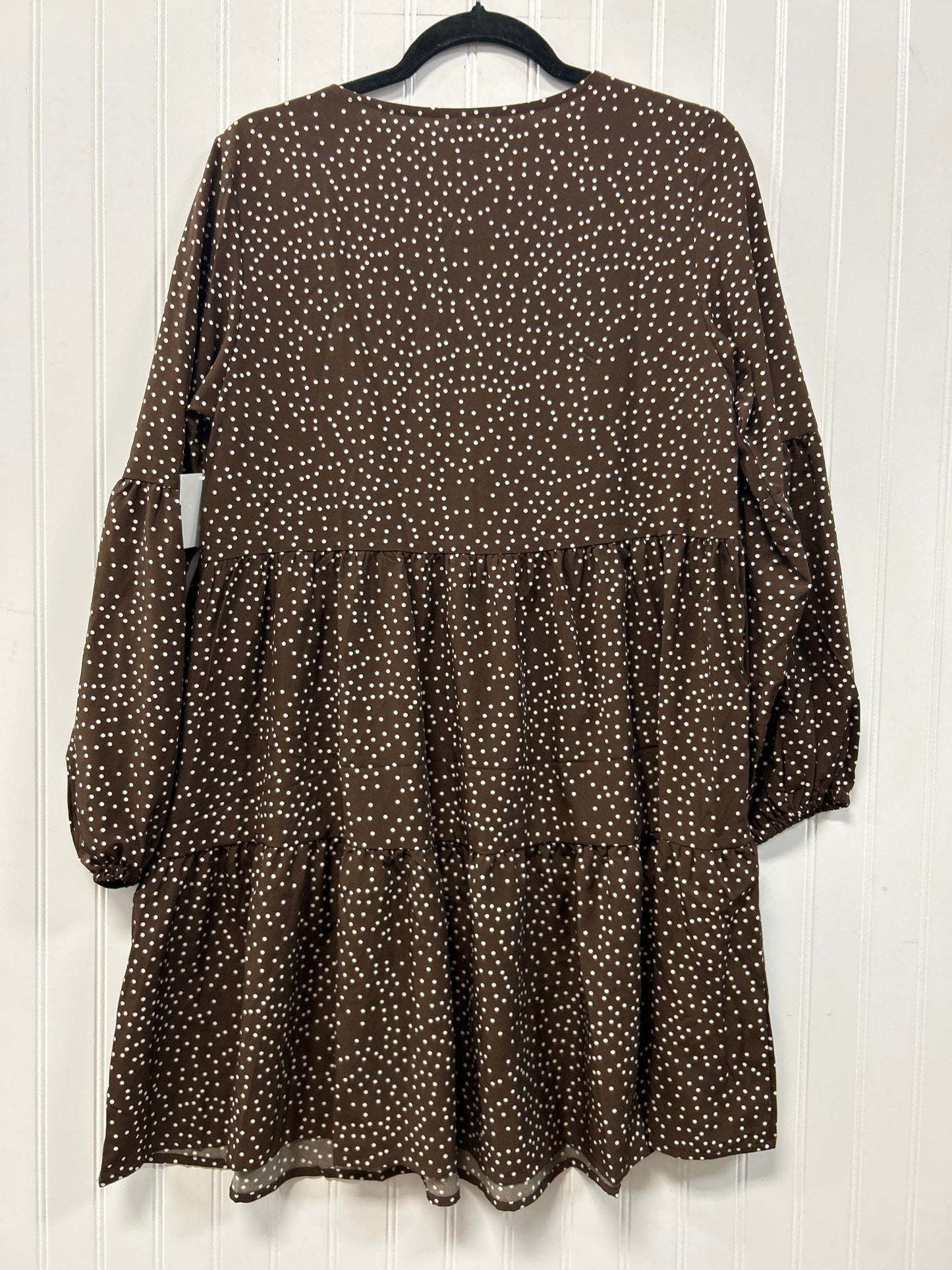 Dress Casual Midi By Cmc In Brown, Size:M