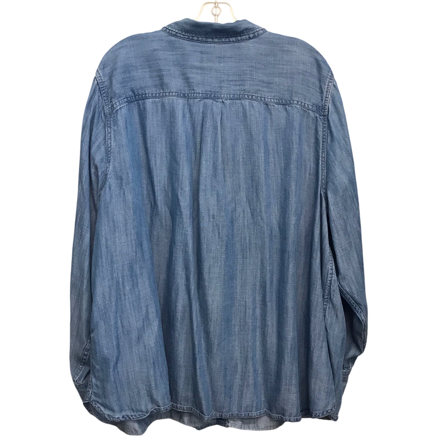 Top Ls By Lands End In Blue Denim, Size:2X