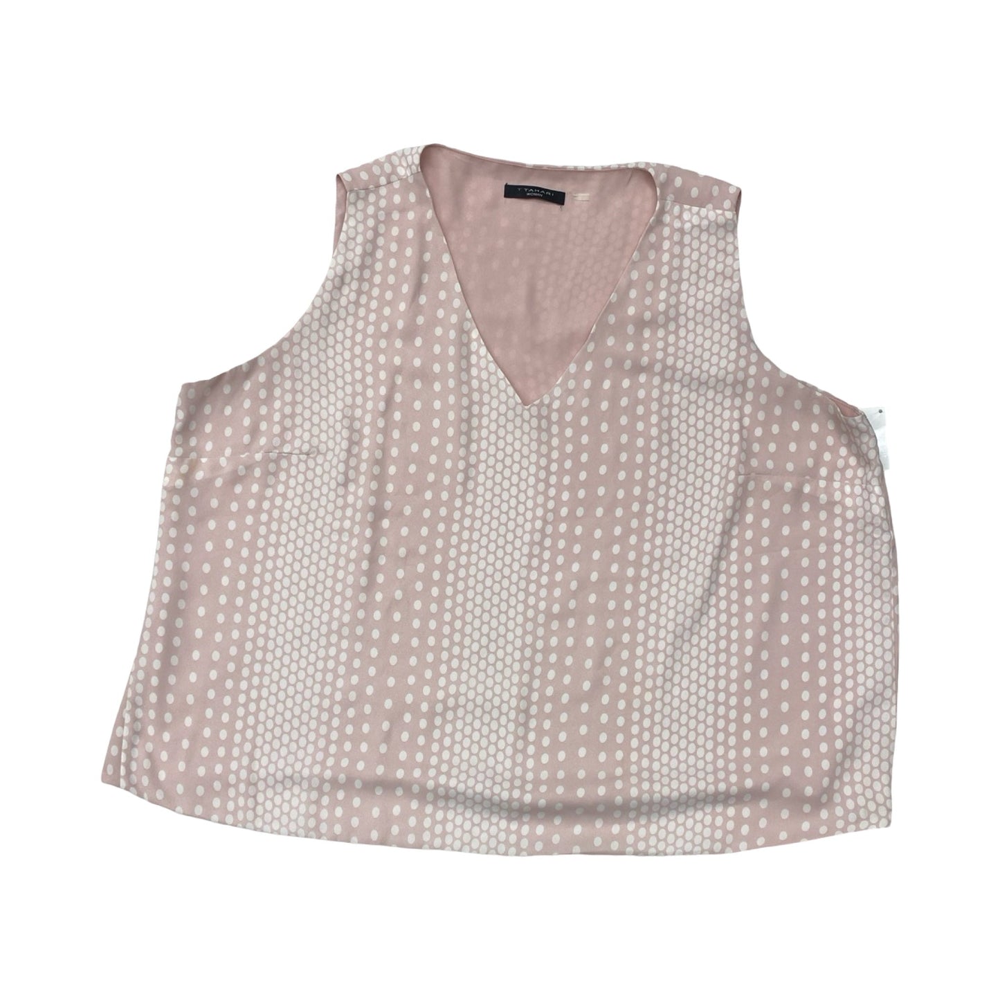 Top Sleeveless By T Tahari In Polkadot Pattern, Size:Xxl