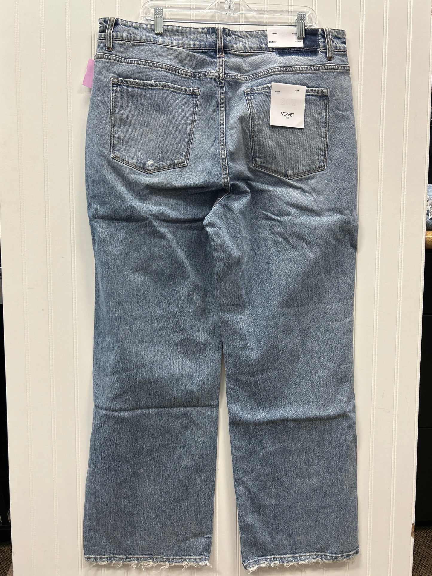 Jeans Wide Leg By Vervet In Blue Denim, Size:20 NWT
