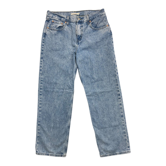 Jeans Straight By Levis In Blue Denim, Size:12