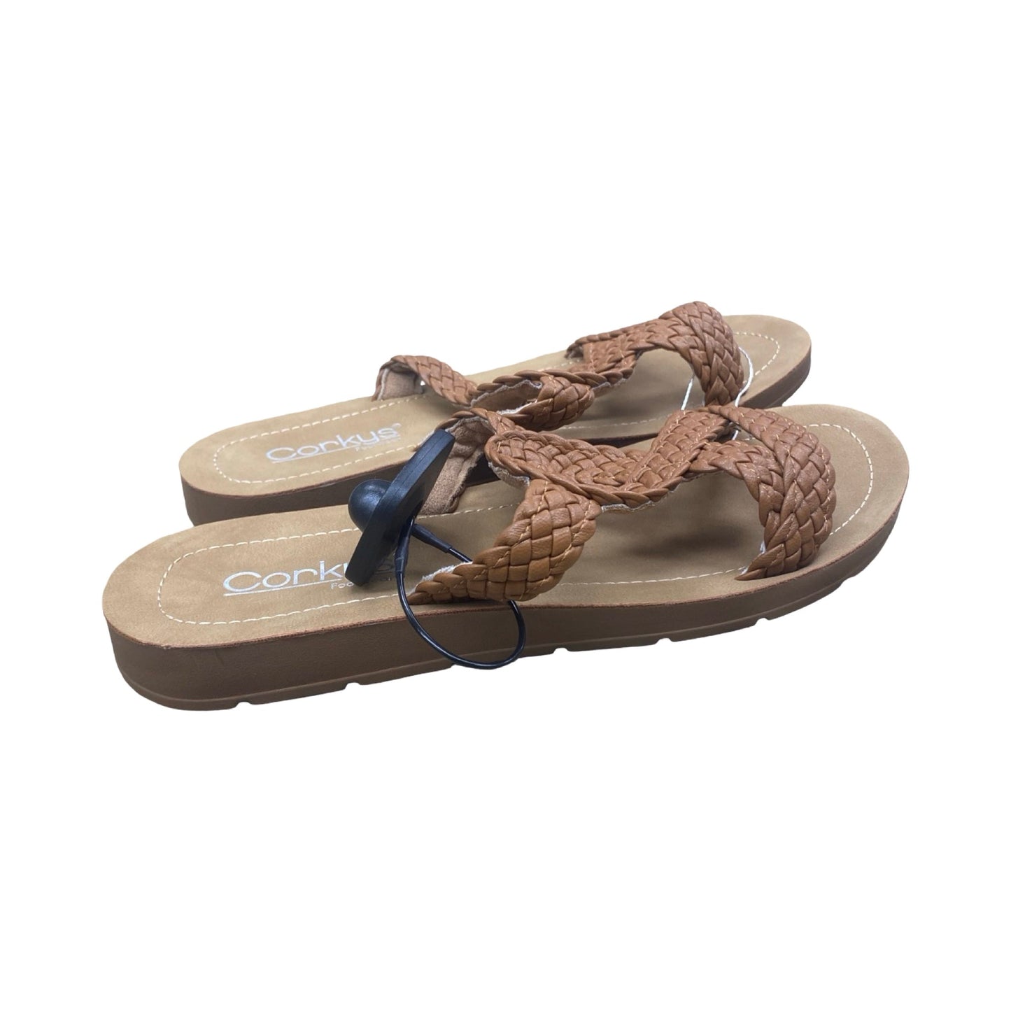 Sandals Flats By Corkys In Brown, Size:7