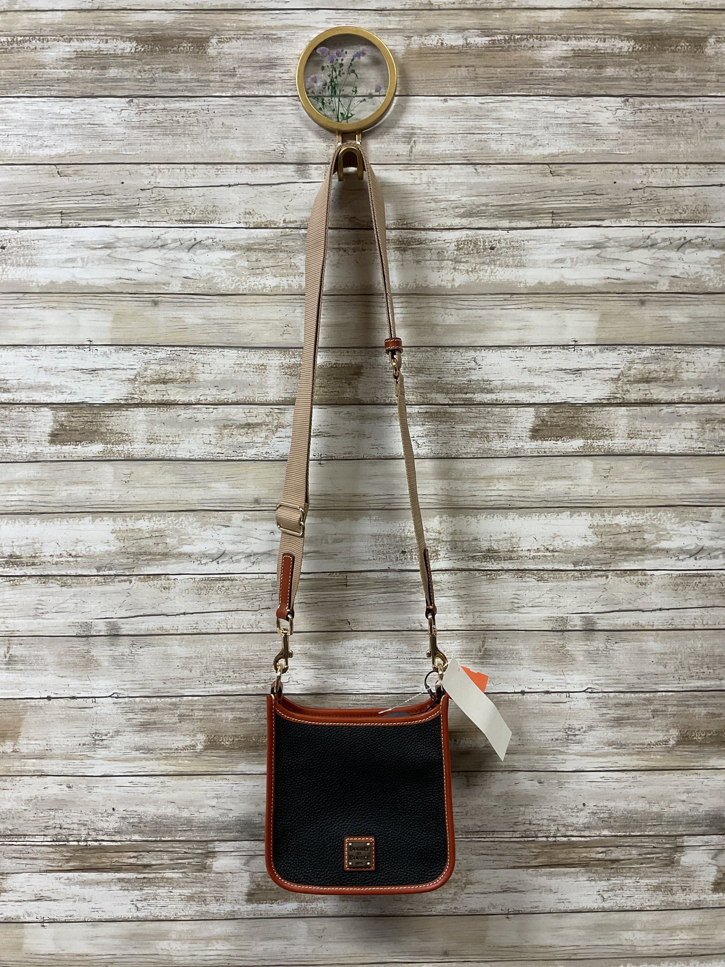Handbag Designer By Dooney And Bourke In Black & Tan, Size:Small