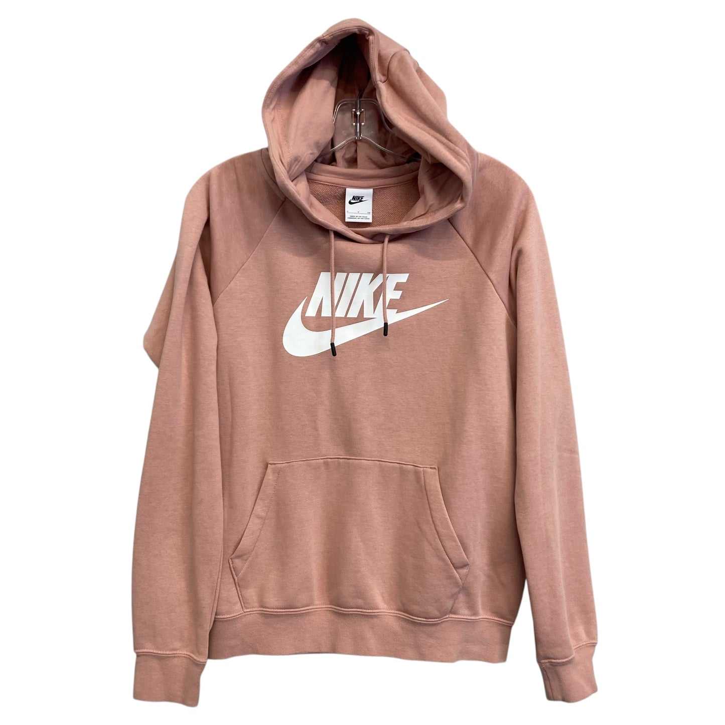 Athletic Sweatshirt Hoodie By Nike Apparel In Peach, Size:S