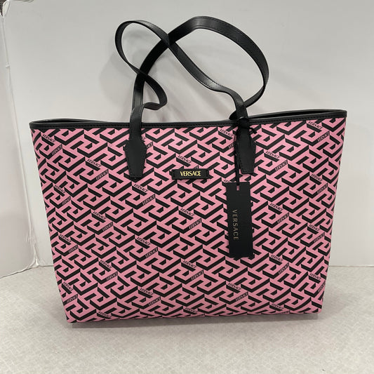 Tote Luxury Designer By Versace, Size: Large