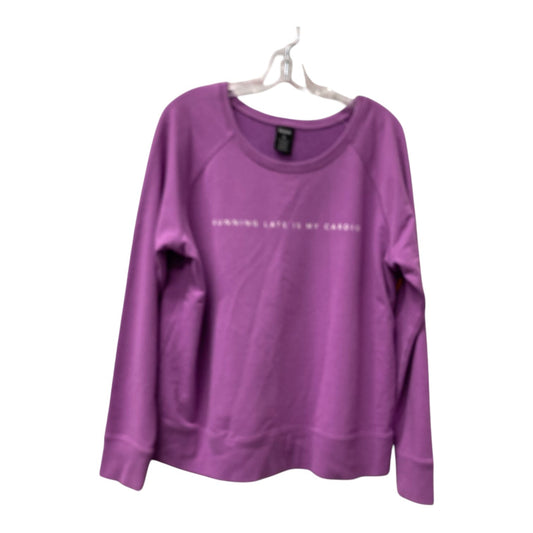 Sweatshirt Crewneck By Reebok In Purple, Size:Xl