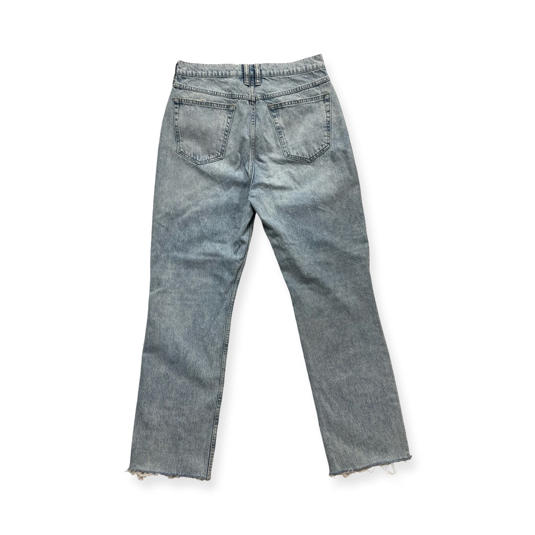 Jeans Straight By Frame In Blue Denim, Size:10