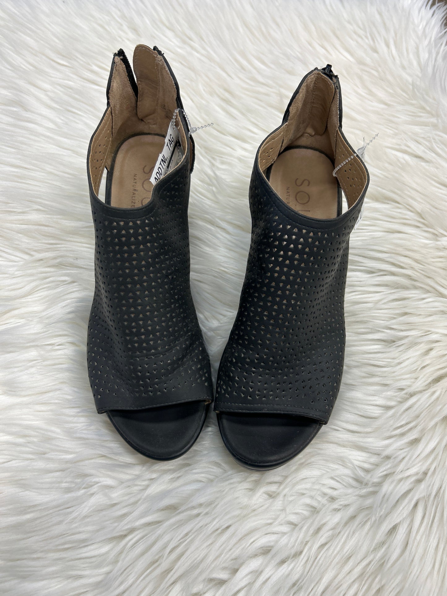 Sandals Heels Block By Naturalizer In Black, Size:8.5