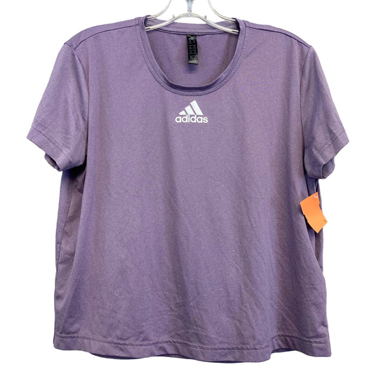Athletic Top Ss By Adidas In Purple, Size:M
