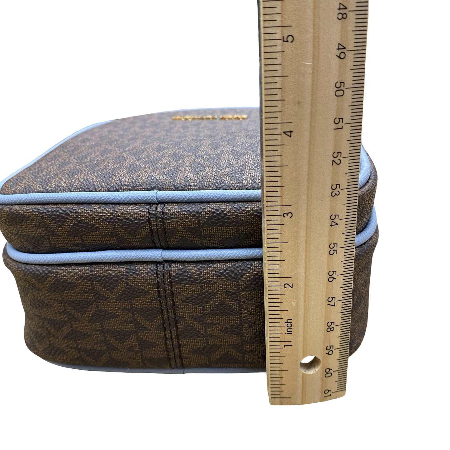 Handbag Designer By Michael Kors In Blue & Brown, Size:Small
