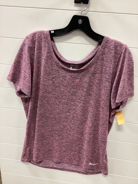 Athletic Top Ss By Nike Apparel In Purple, Size:Xl