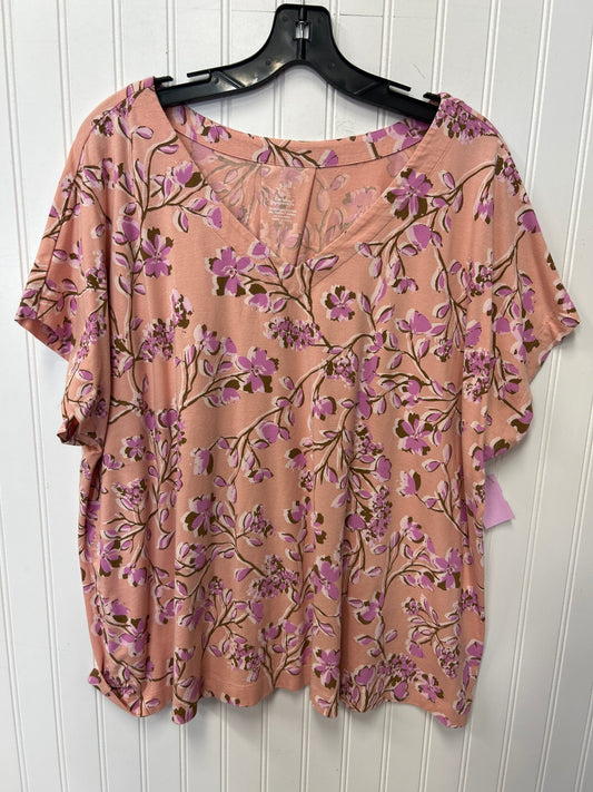 Top Ss By J. Jill In Coral, Size:2X