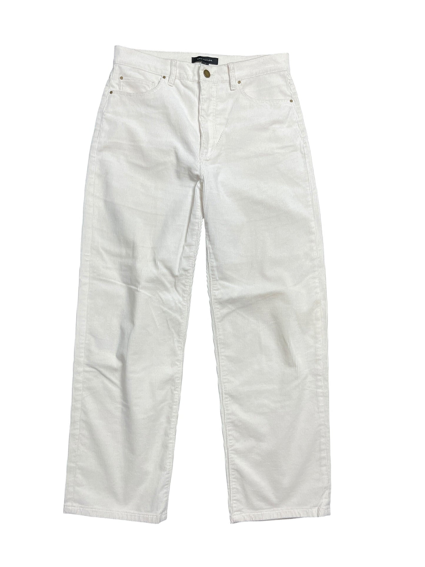 Pants Corduroy By Ann Taylor In Cream, Size:2