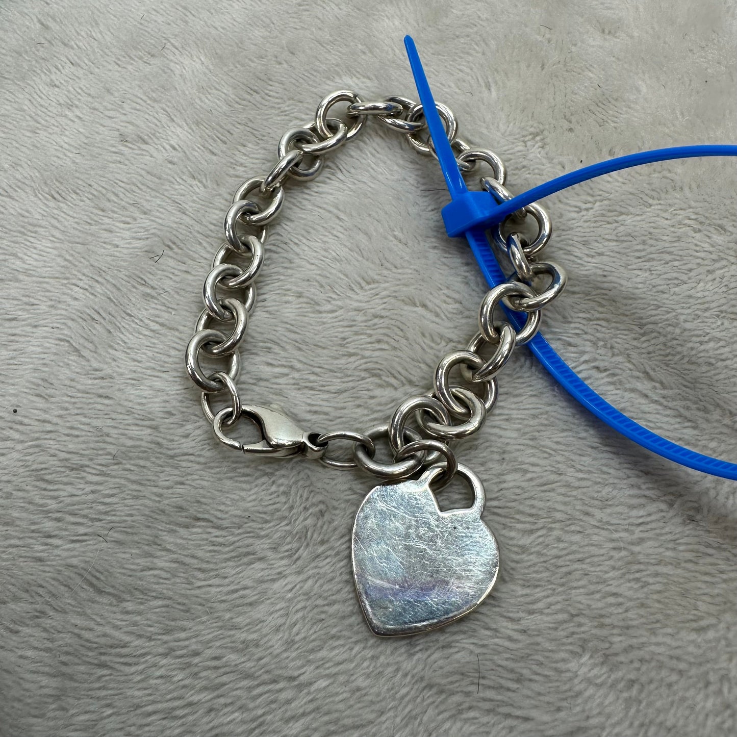 Return to Tiffany sterling silver heart tag charm bracelet Luxury Designer By Tiffany And Company