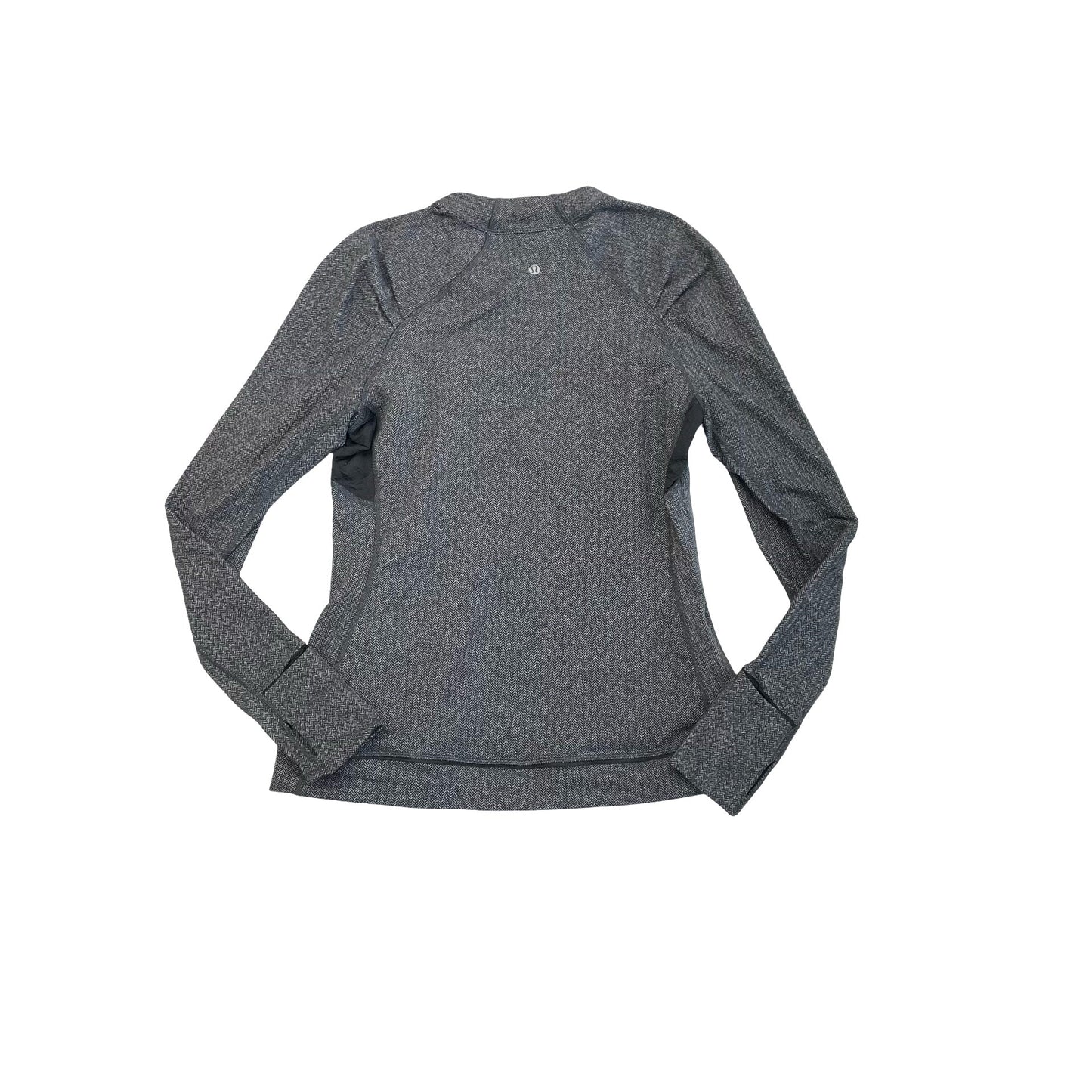 Athletic Top Ls Collar By Lululemon In Grey, Size:12