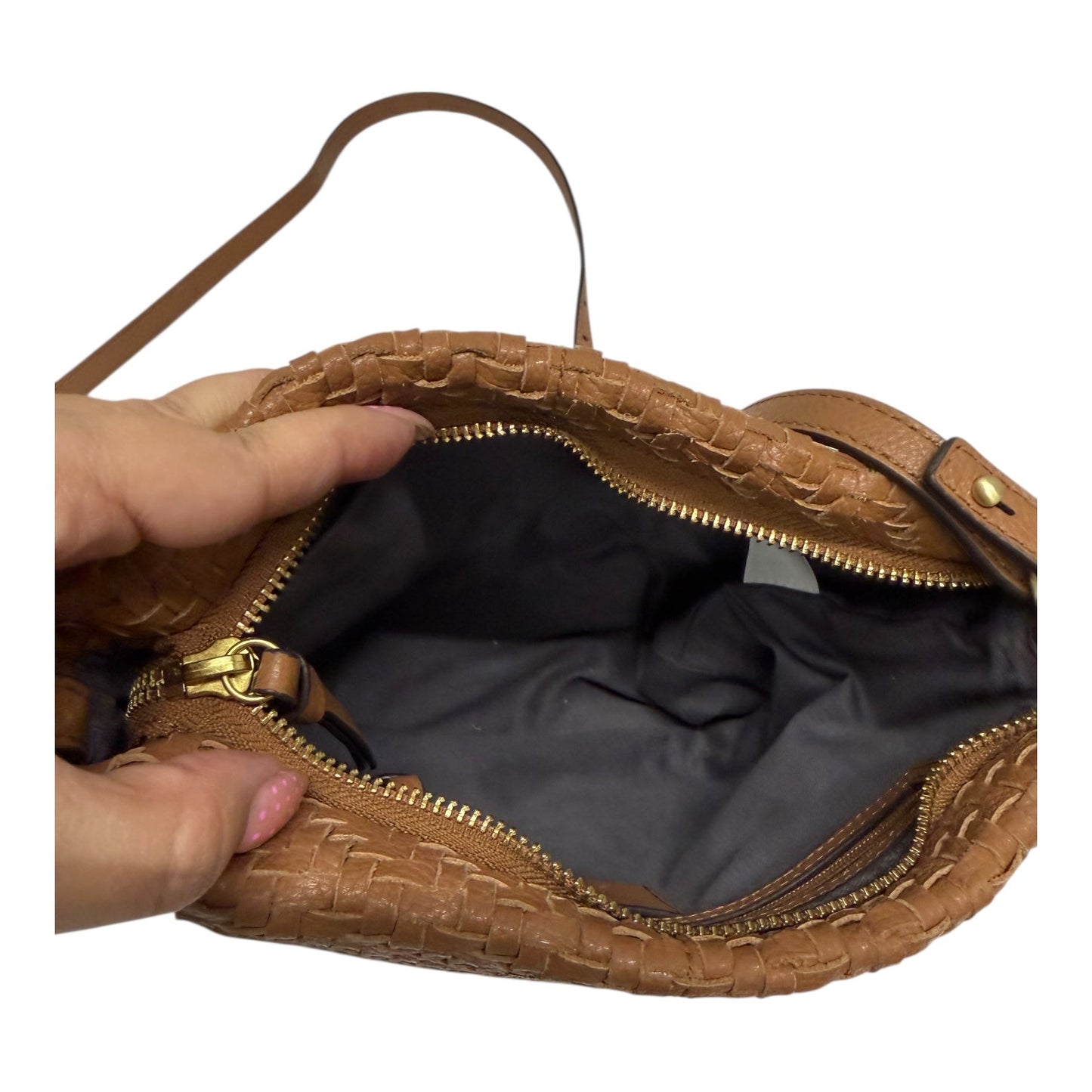 Crossbody Leather By J. Jill In Brown, Size:Small