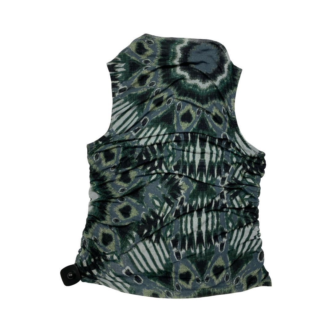 Top Sleeveless By Rachel Zoe In Green & Grey, Size:L
