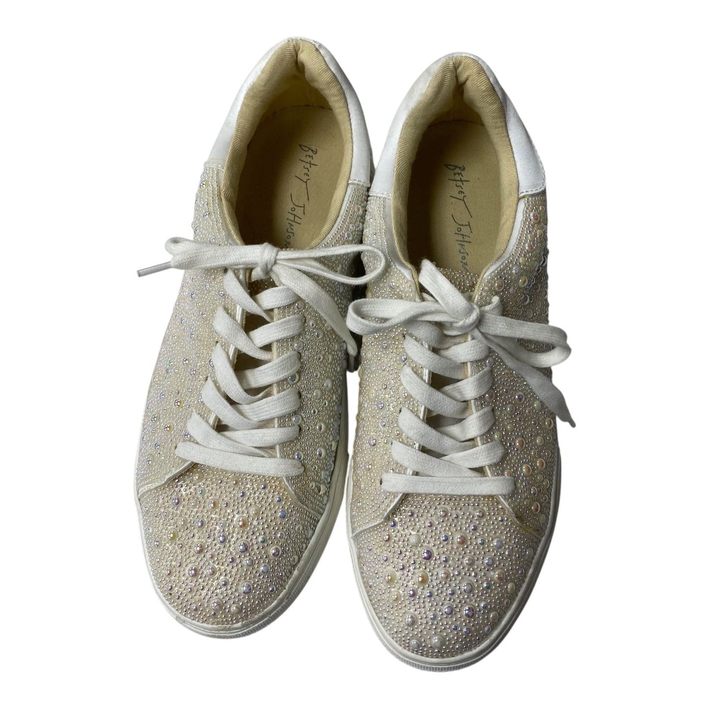 Shoes Sneakers By Betsey Johnson In White, Size:9.5