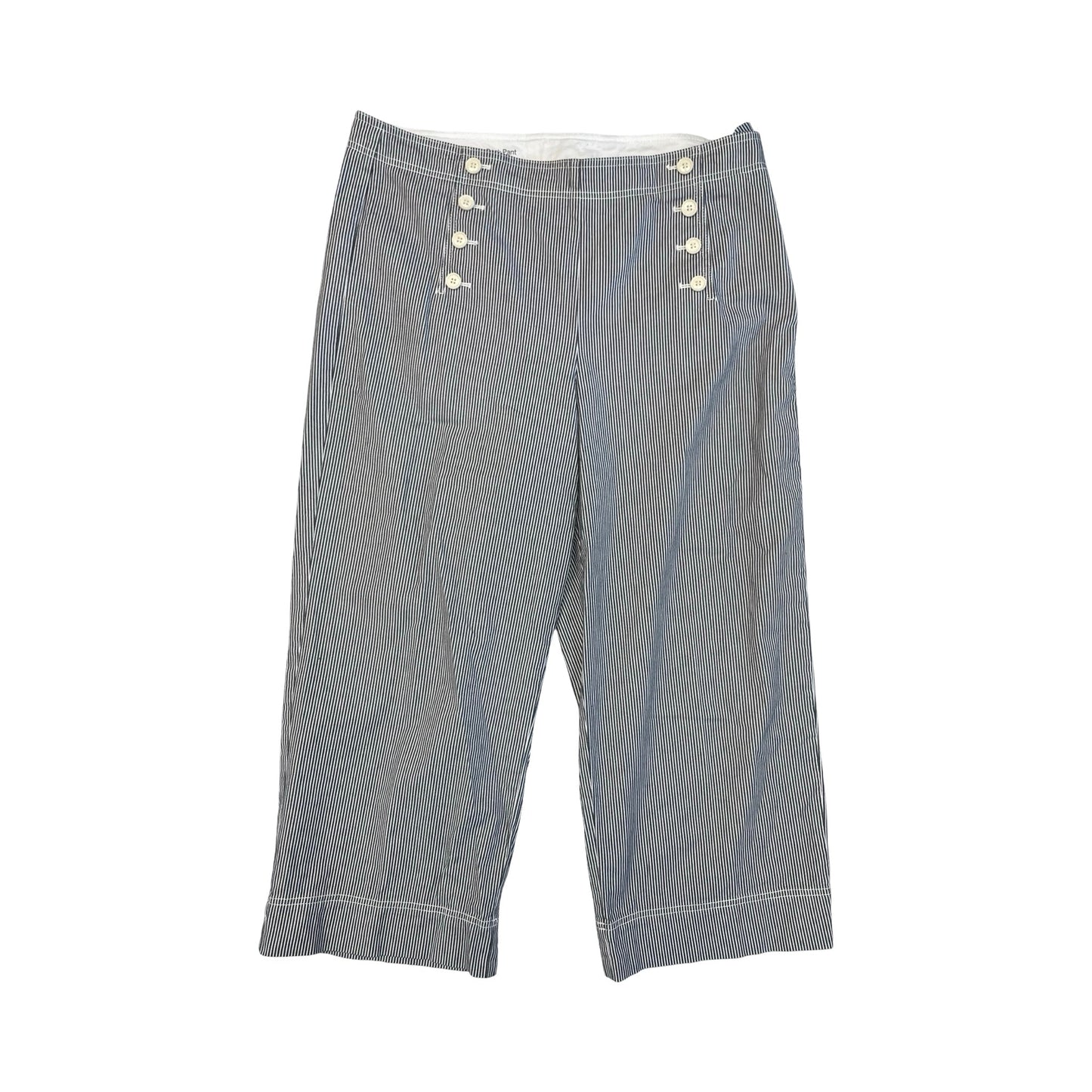 Pants Cropped By Talbots In Striped Pattern, Size:14