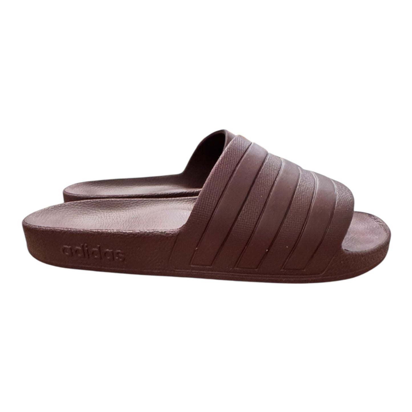 Sandals Flats By Adidas In Maroon, Size:8