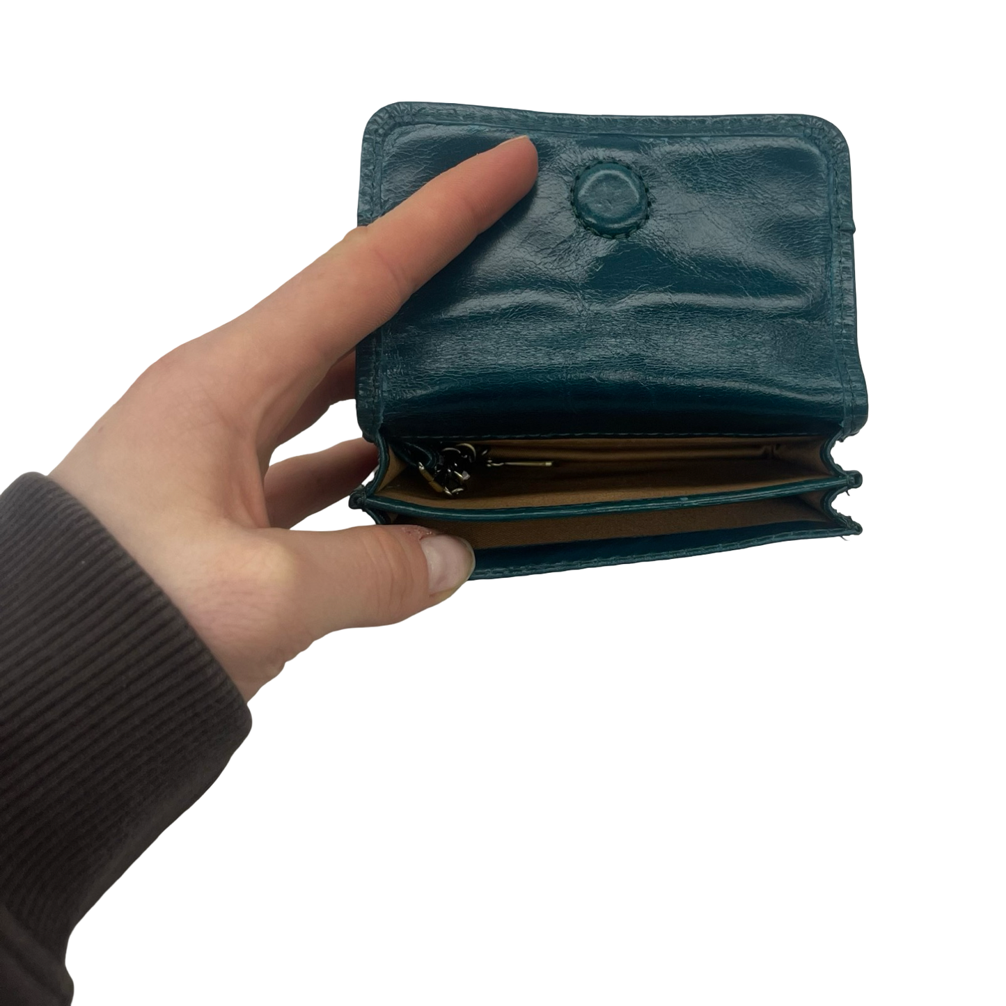 Wallet Leather By Hobo Intl In Green, Size:Small