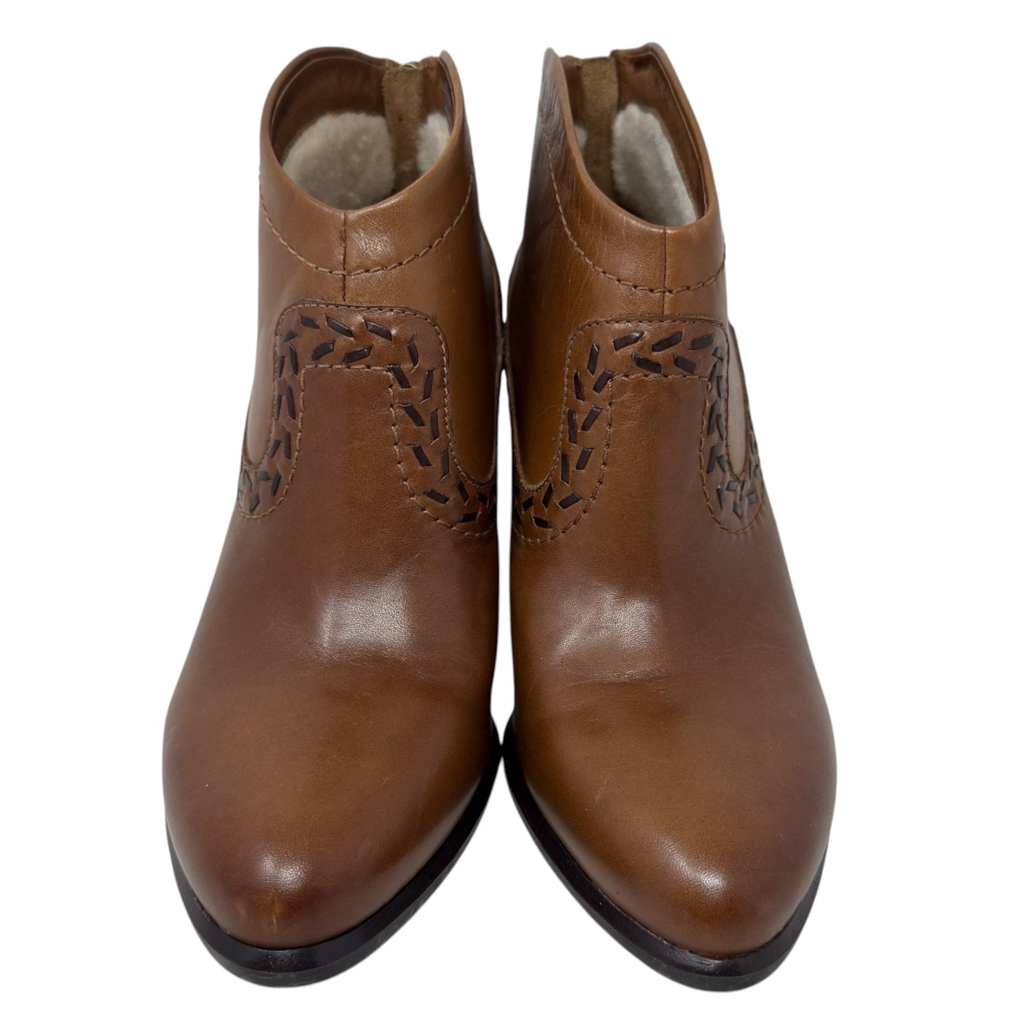 Charlotte Ankle Boots Designer By Ugg In Brown, Size: 10