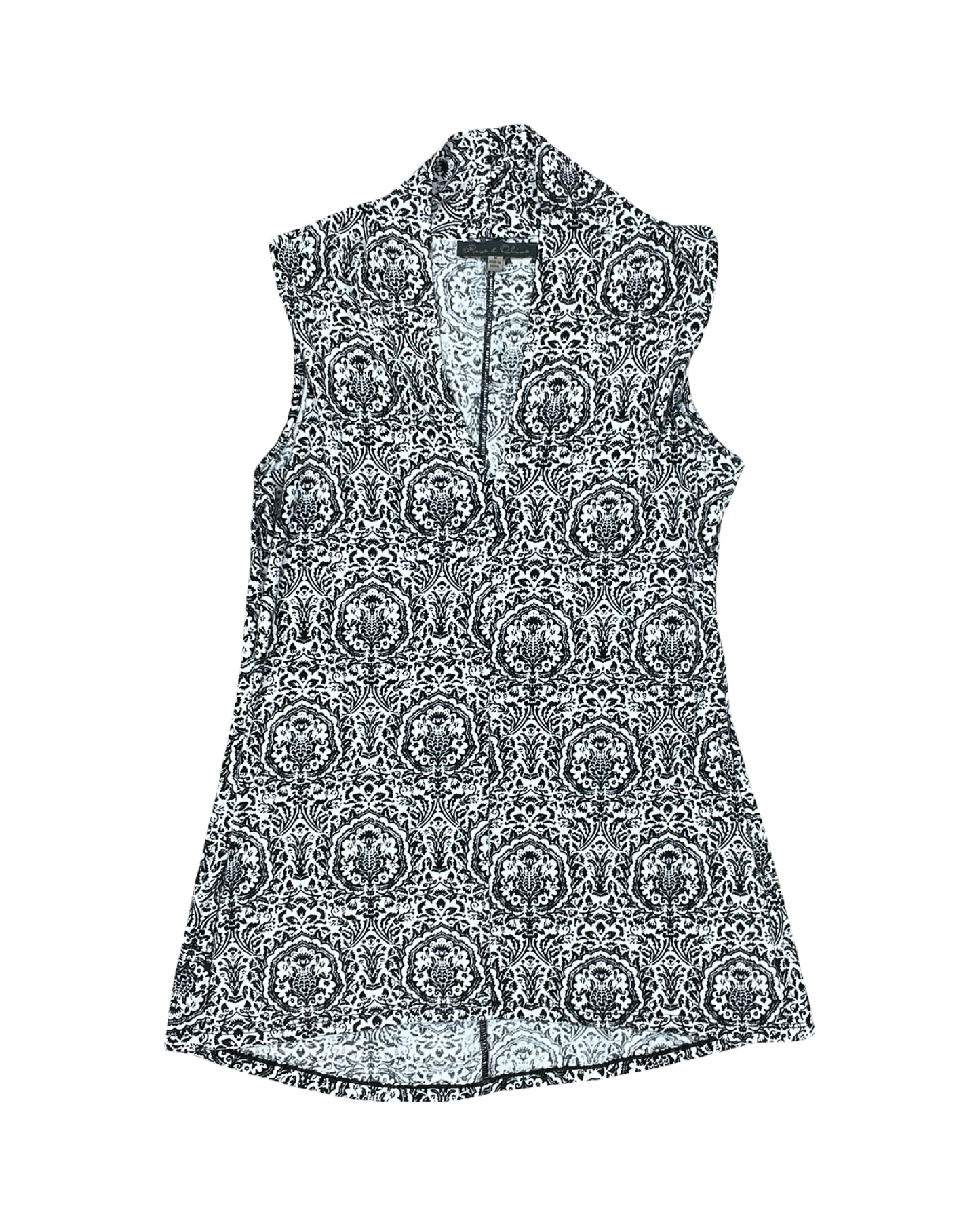 Top Sleeveless By Rose And Olive In Black & White, Size:M
