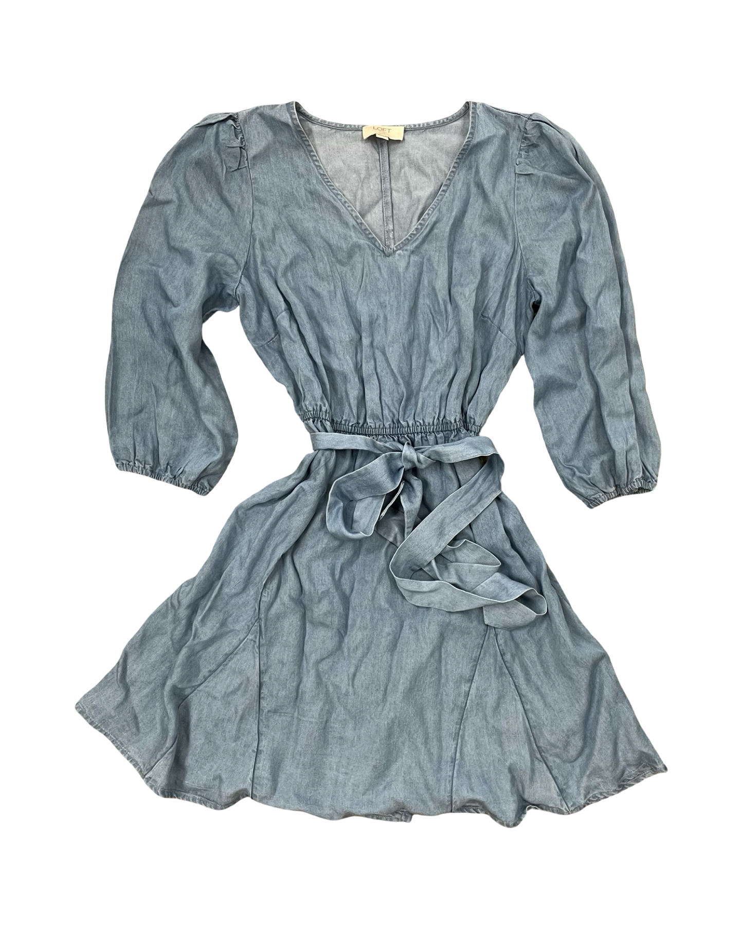 Dress Casual Short By Loft In Blue Denim, Size:Sp