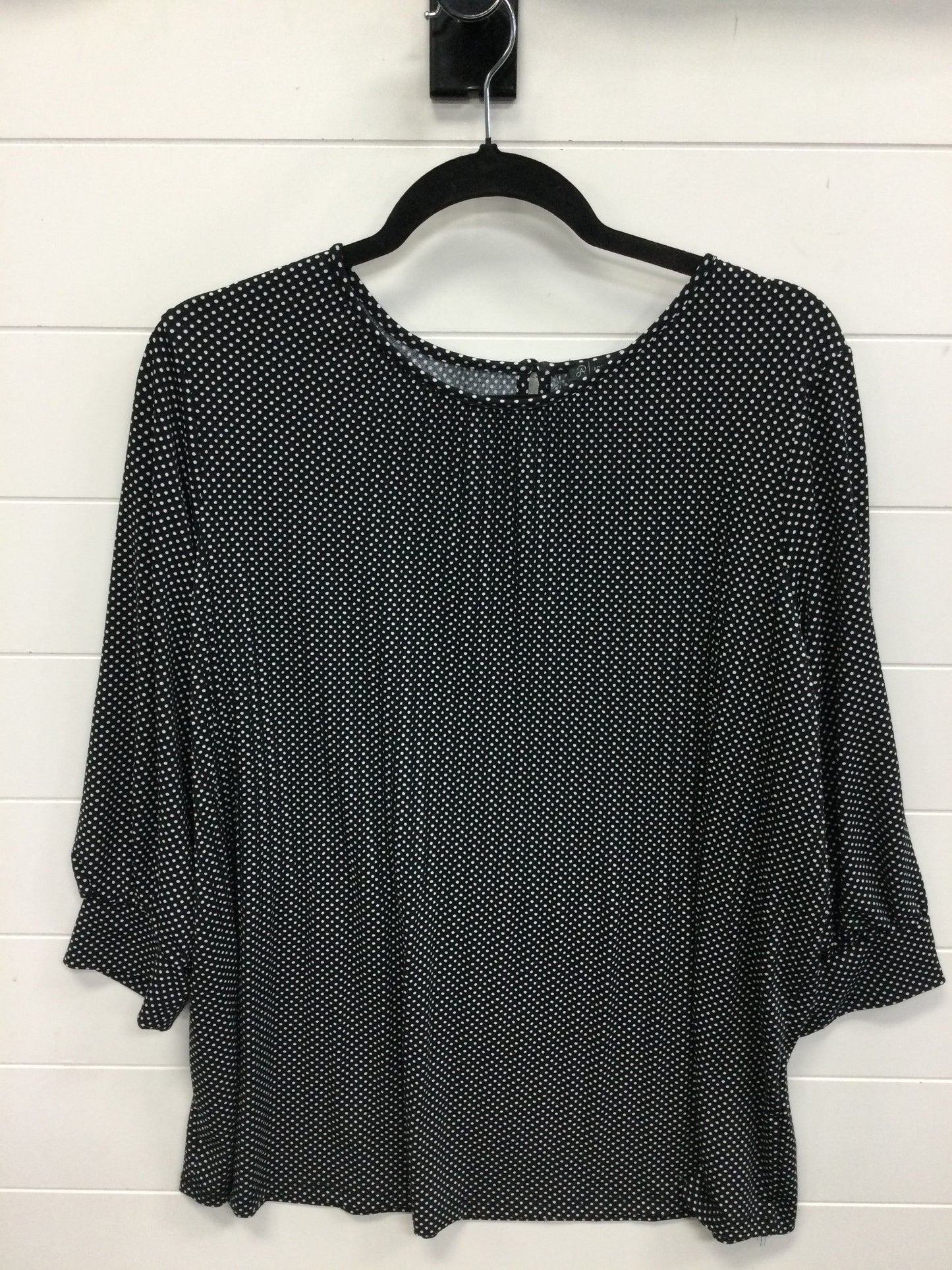 Top Ls By Adrianna Papell In Black, Size:1X