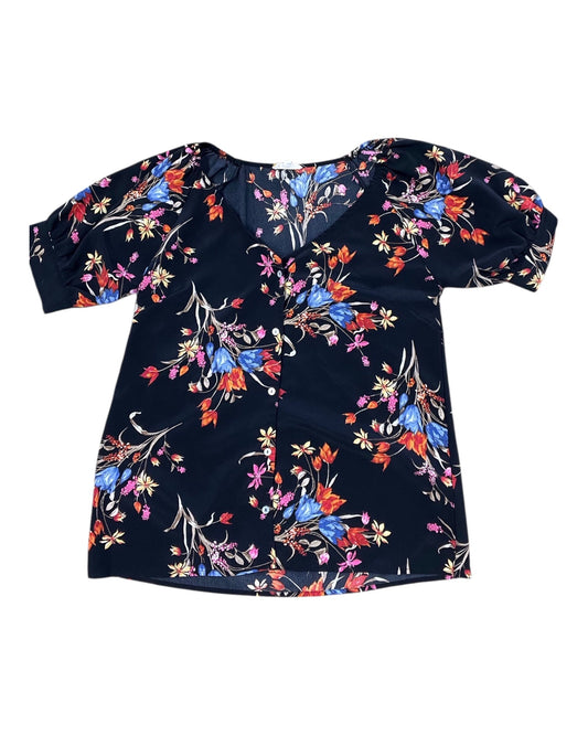 Top Ss By Promesa In Floral Print, Size:S