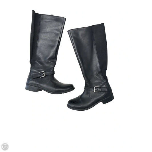 Boots Knee Flats By Clarks In Black, Size: 6