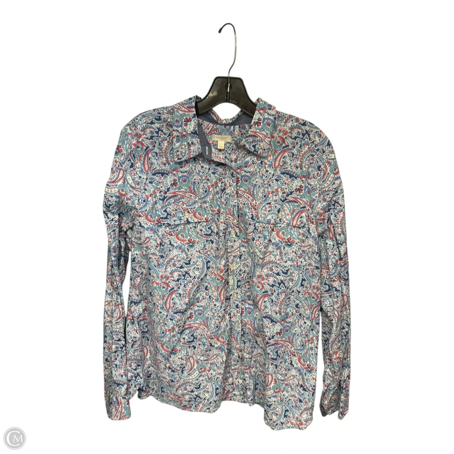 Top Long Sleeve By Talbots In Paisley Print, Size: L