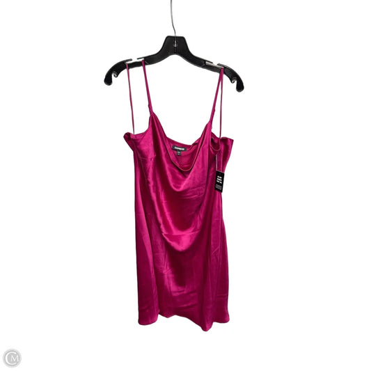 Dress Party Midi By Express In Pink, Size: Xl