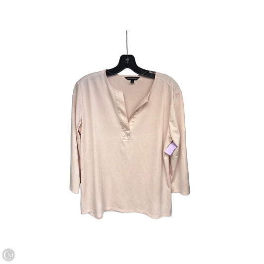 Top Long Sleeve By Banana Republic In Pink, Size: M