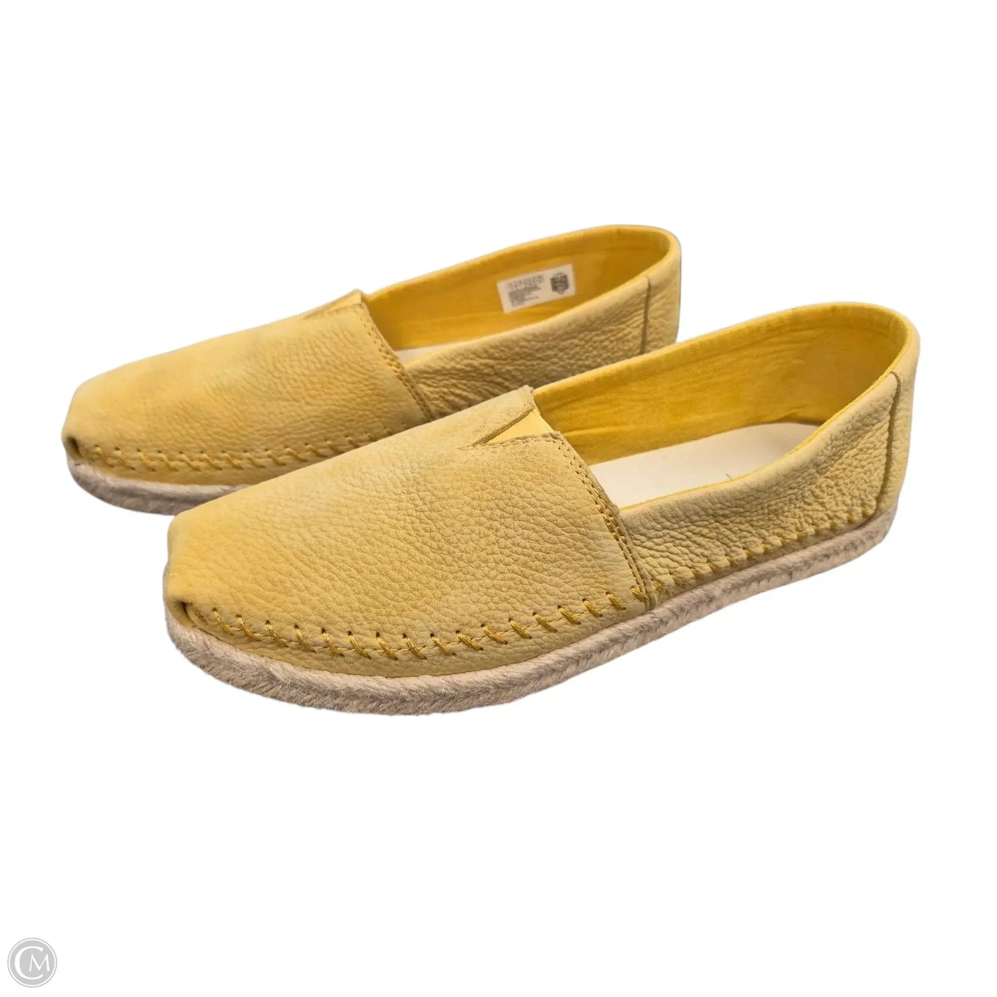 Shoes Flats By Toms In Yellow, Size: 9