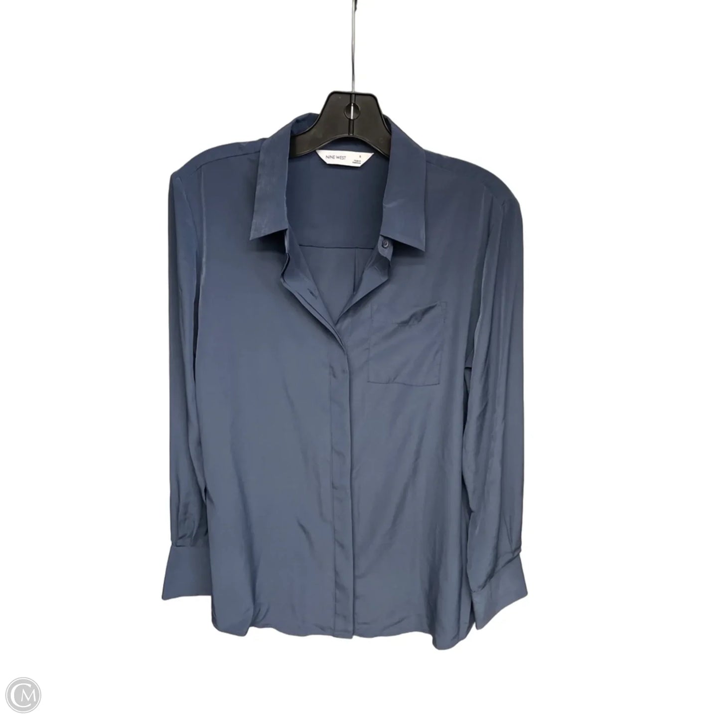 Top Long Sleeve By Nine West In Blue, Size: S