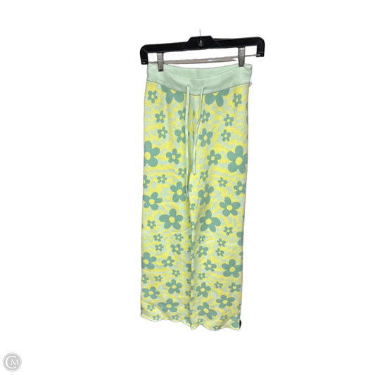 Pants Lounge By Altard State In Green & Yellow, Size: Xs