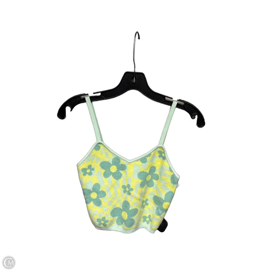 Top Sleeveless By Altard State In Green & Yellow, Size: S